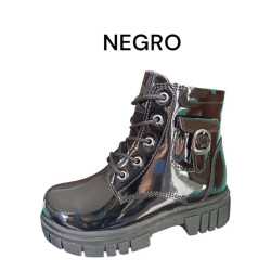 BOTAS NIÑA CHAROL BOLSILLO P.ALTA BY PIE