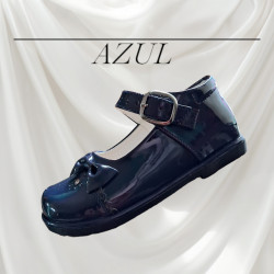 ZAPATO CHAROL MOÑO PERLA ARLYN