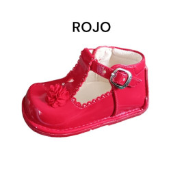 ZAPATO CHAROL NIÑA FLOR PAULA GARLEY