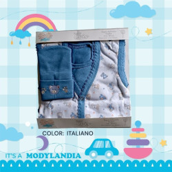 AJUAR BEBE PIMA ESTAMPADO ESTUCHE CRIS