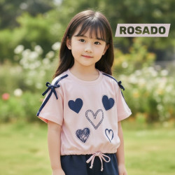 POLO NIÑA CR MC CORAZONES ACOST