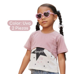 POLO NIÑA 2PZ CR ML STAR BRIGITH DAMARIS