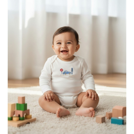 BODY DE BEBE TALLA 3M BLANCO BEEP BEEP