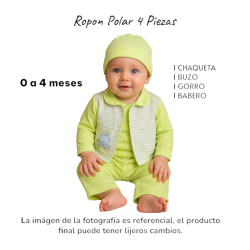 ROPON POLAR LISTADO 4 PIEZAS CACHETITOS