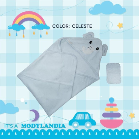 TOALLA FELPA 2PZ BABY BURBUJITAS