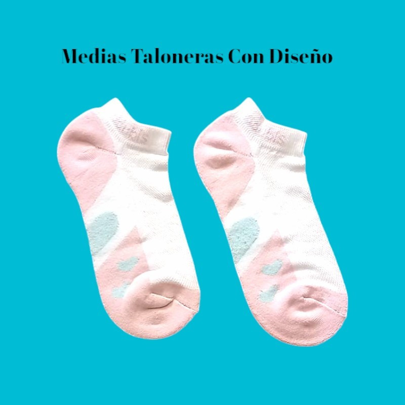 MEDIAS TALONERA CON DISEÑO DAMA ADUBIS