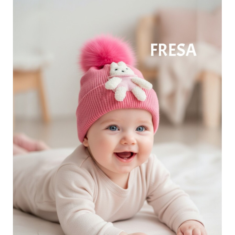 GORRA NIÑA LANA OSITO TALLA 1-6 YEAR
