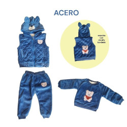 CONJ PLUSH NIÑO 3PZ OSO YF2064   FEMETOP