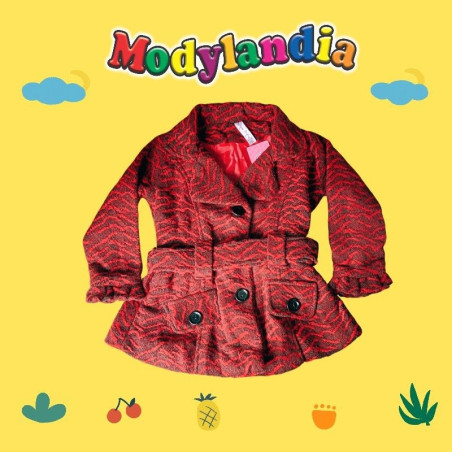 ABRIGO DE NIÑA ROJO TALLA 6 JOSMAR