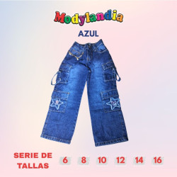 PANTALON JENS CARGO NIÑA MD STAR RIMALIS