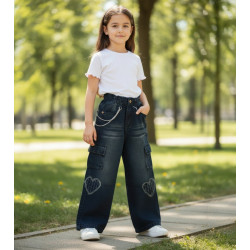 PANT JEANS NIÑA CARGO HEART CLAUDY