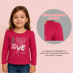 POLO NIÑA CR ML LOVE GRACIOSITAS