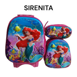 MALETA ESCOLAR 3PZAS CON LUCES