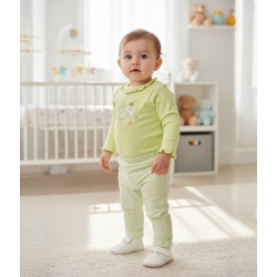 CONJ 2PZ BEBE TALLA 2 V LIMON ABEJITA