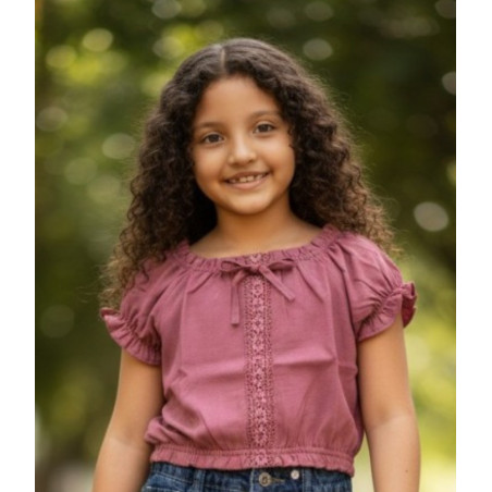 BLUSA NIÑA RUMBERA LAZO ARLET JAAS