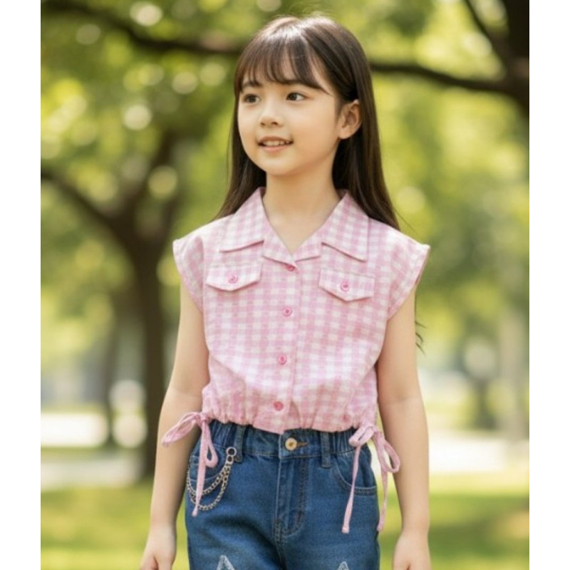 BLUSA NIÑA CUADROS GINA JAAS
