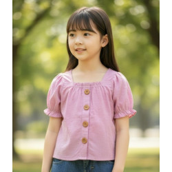 BLUSA NIÑA MIKITA JAAS BOTON MADERA