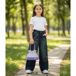CARTERA NIÑA LENTEJUELAS PUNTOS