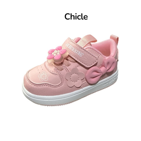 ZAPATILLA NIÑA PEGA B326-2 FLOR LUCES AI