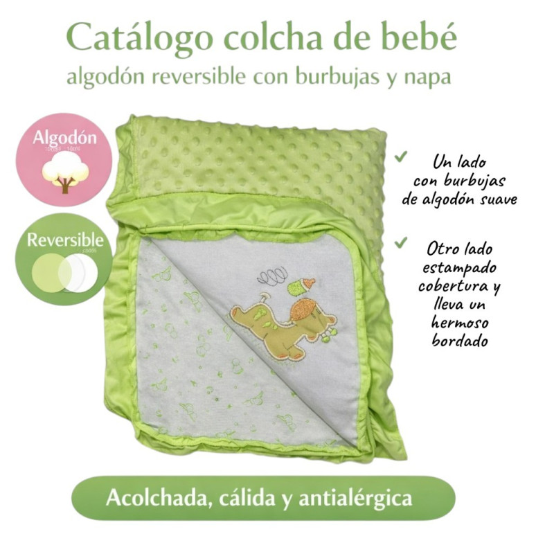 COLCHA ALG BURBUJA BORDADO VILCA