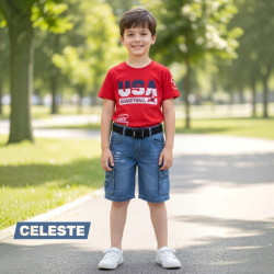 BERMUDAS JEANS NIÑO R ESCUDO RAFITTOS