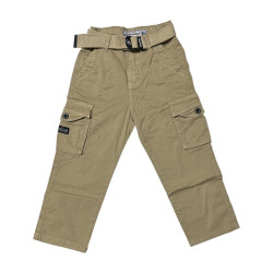 PANT DRILL NIÑO CARGO BOLSILLO HUELLAS