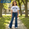 PANT JEANS NIÑA PALAZO PIEDRAS JENCER