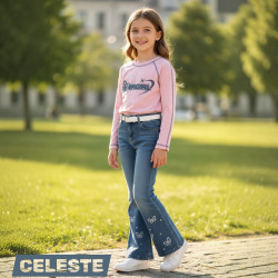 PANT JEANS PALAZO MARIPOSAS MELANY