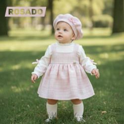 VESTIDO NIÑA GASA ML CON BOINA GANCHO