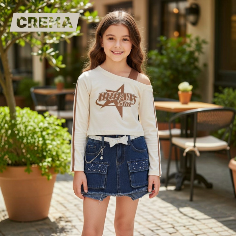 POLO NIÑA CR ML URBANS STAR ACOST