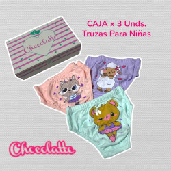 TRUZA NIÑA CAJA X3 ESTAMP CHOCOLATTE