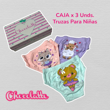 TRUZA NIÑA CAJA X3 ESTAMP CHOCOLATTE