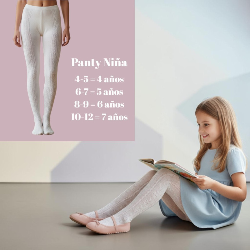 PANTY NIÑA BLANCO  HILO DISEÑO QILING