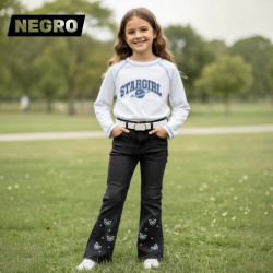 PANT JEANS PALAZO MARIPOSAS MELANY