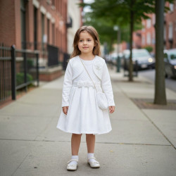 VESTIDO BLANCO 3PZ GINNA FOR KIDS