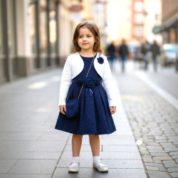 VESTIDO BLANCO 3PZ GINNA FOR KIDS