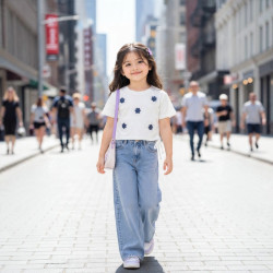 POLO NIÑA MC CR FLOR KAELY GIRLS PERLA