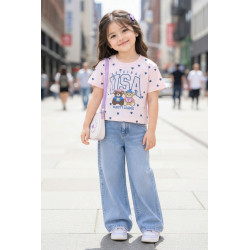 POLO NIÑA CR MC USA BEAR ACOST ROSADO