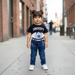 PANTALON JENS NIÑA MINNIE CORAZON BABY P