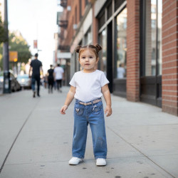 PANTALON JENS NIÑA MINNIE CORAZON BABY P