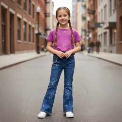 PANTALON JENS NIÑA HEART STAR RIMALIS