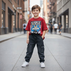 JOGGER JEANS NIÑO CARGO CHIKI KIDS MD:15
