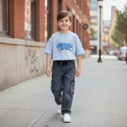 JOGGER JEANS NIÑO CARGO CHIKI KIDS MD:15