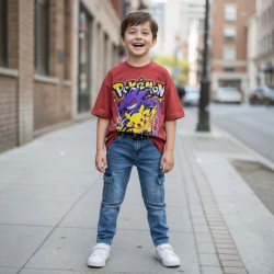 PANTALON JEANS NIÑO CARGO CHIKI KIDS
