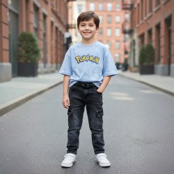 PANTALON JEANS NIÑO CARGO CHIKI KIDS