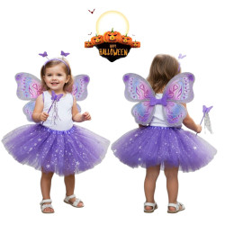 TUTU HALOWEEN MARIPOSA LILA