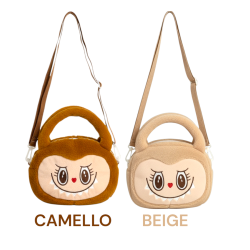 CARTERA DOBLE ASA NIÑA PELUCHE LABUBU