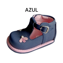 ZAPATO PIBE NIÑA 3 FLORES PETALOS GARLEY